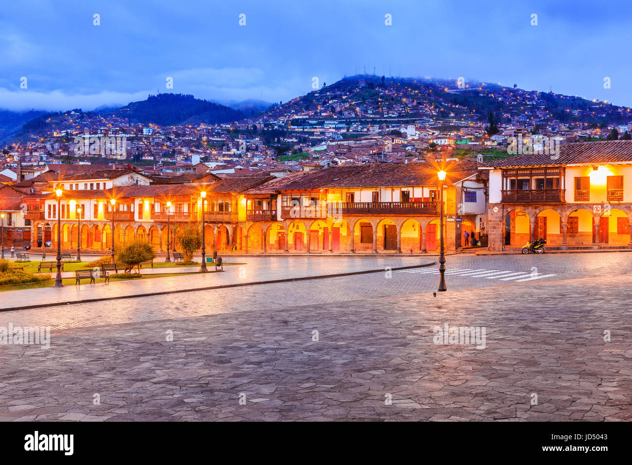 Cusco, Peru. Plaza de Armas the main square in Cusco. Stock Photo