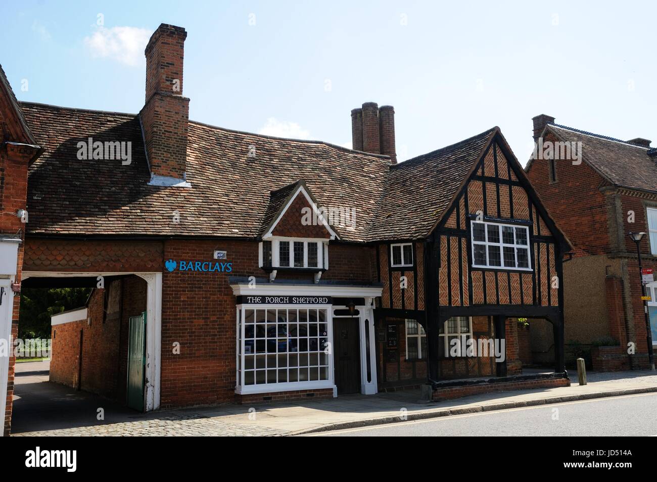 Barclays Bank/Porch House, Shefford, Bedfordshire Stock Photo