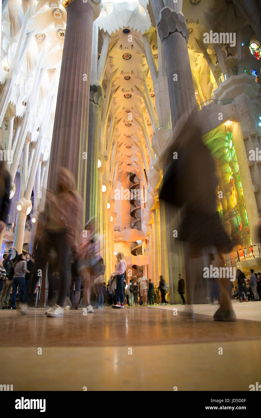 Inside of Sagrada Familiar, Barcelona, Spain Stock Photo - Alamy