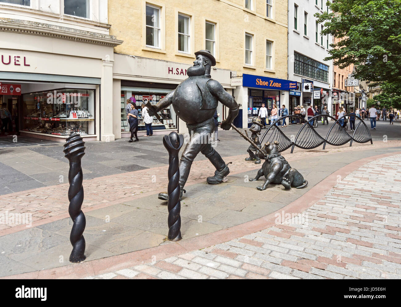Desperate Dan statue in High Street by the City Square inDundee Tayside Scotland UK Stock Photo