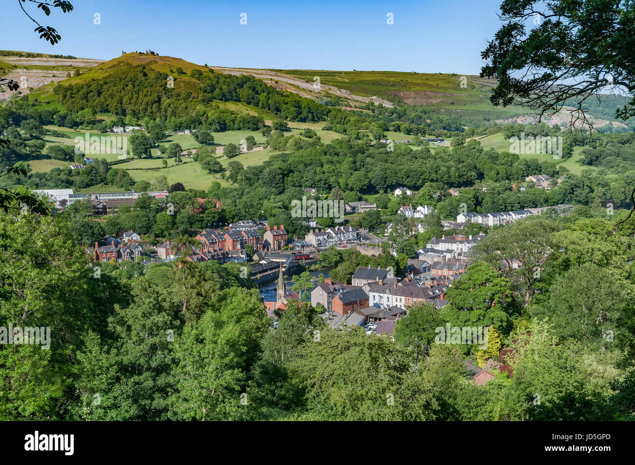 Llangollen aerial view Stock Photo Alamy
