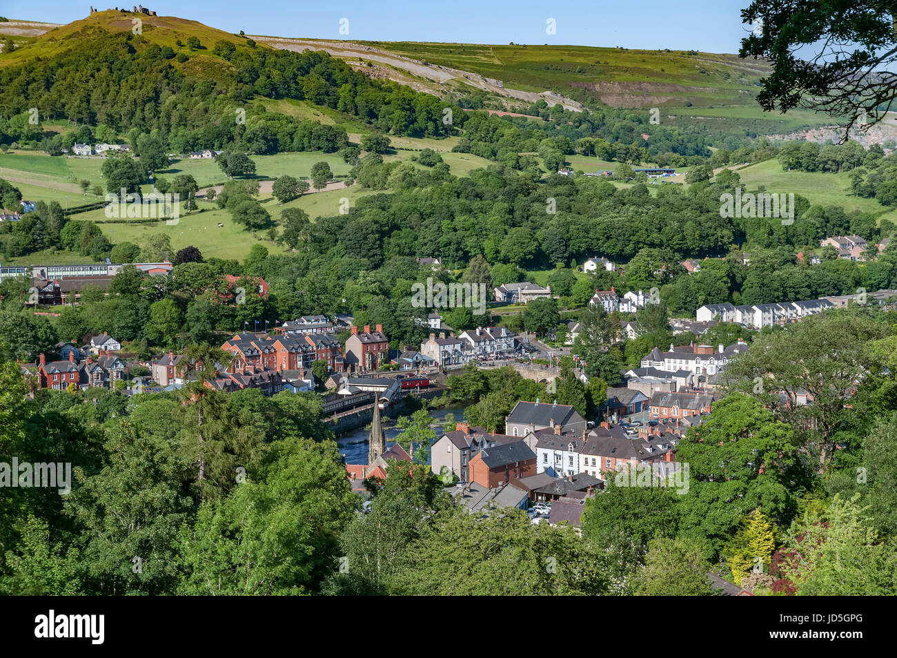 Llangollen aerial view Stock Photo Alamy