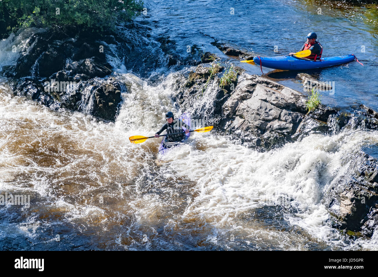 Llangollen Whirewater canoeing Stock Photo Alamy