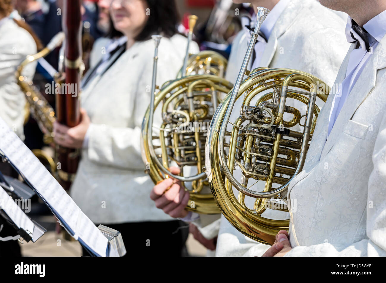 French horn player hires stock photography and images Alamy