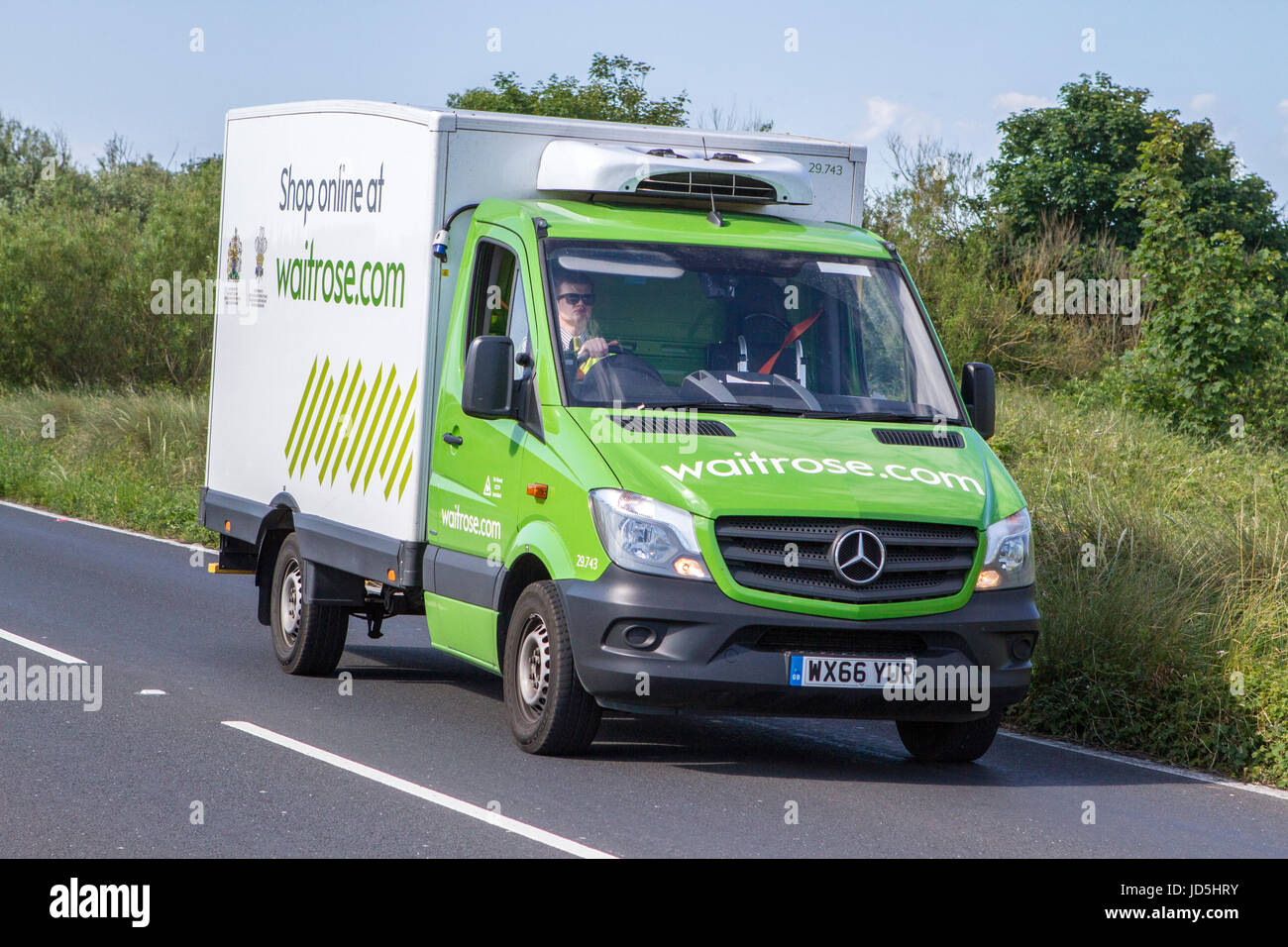 Waitrose supermarket grocery delivery truck Stock Photo Alamy