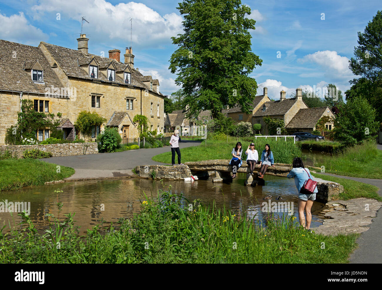 The village of Lower Slaughter, Cotswolds, Gloucestershire, England UK