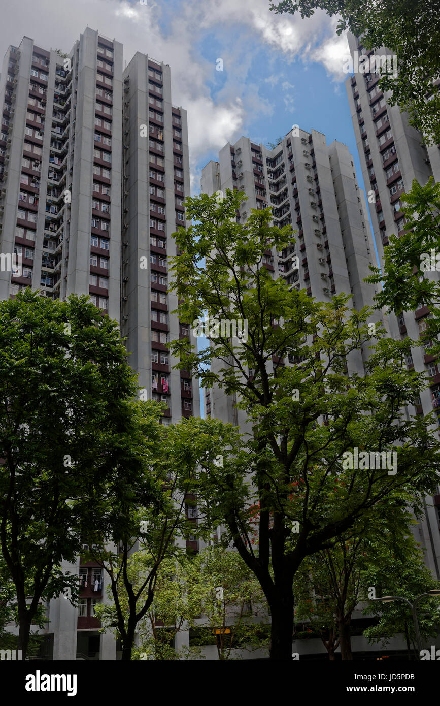 The crowded accommodation of Hong Kong Stock Photo