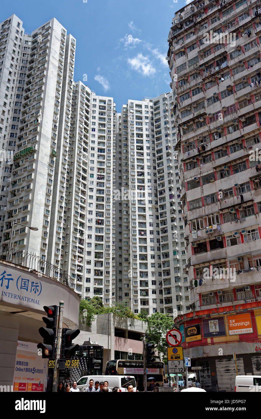 The crowded accommodation of Hong Kong Stock Photo