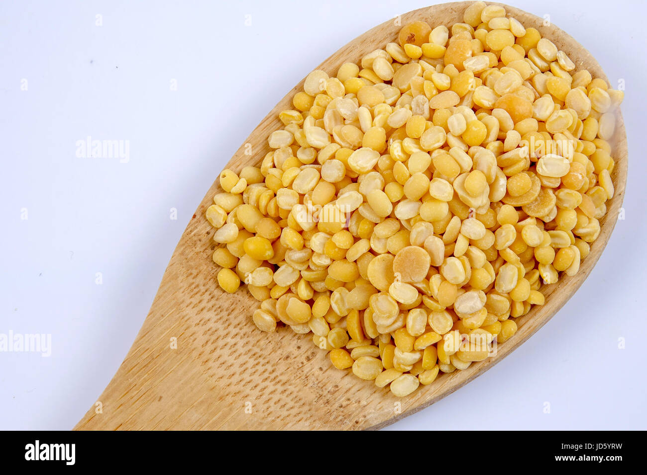 Toor dal, famous Indian legume also called yellow Pigeon peas Stock Photo