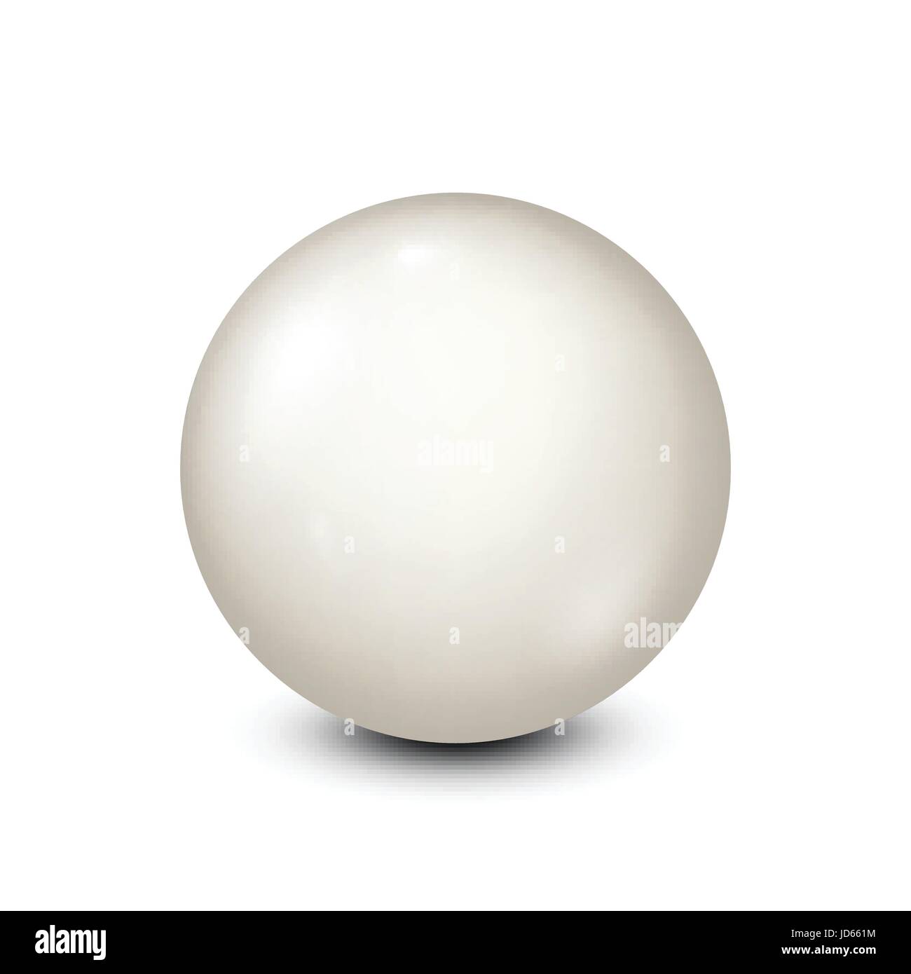 Billiard, white pool ball.Snooker. White background. Vector