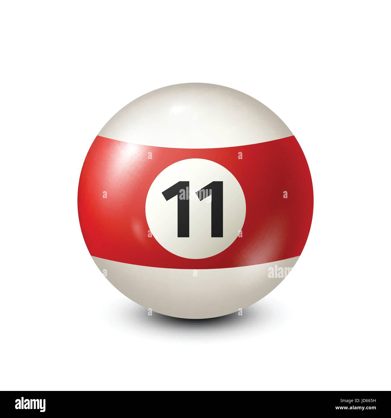 Billiard,red pool ball with number 11.Snooker. Transparent  background.Vector illustration Stock Vector Image & Art - Alamy