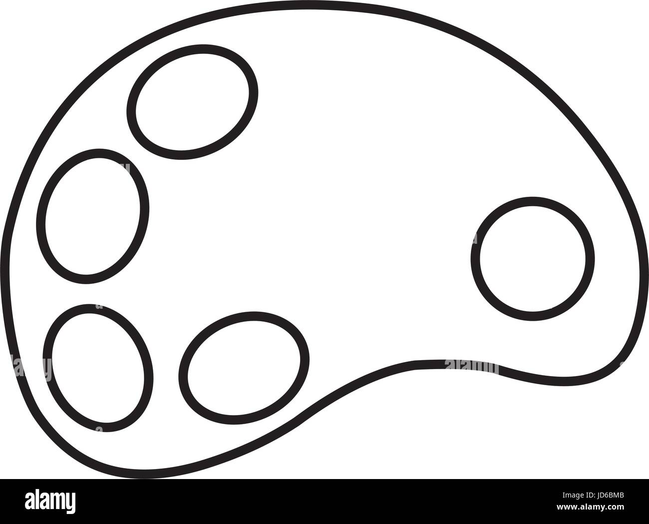 paint palette icon over white background vector illustration Stock