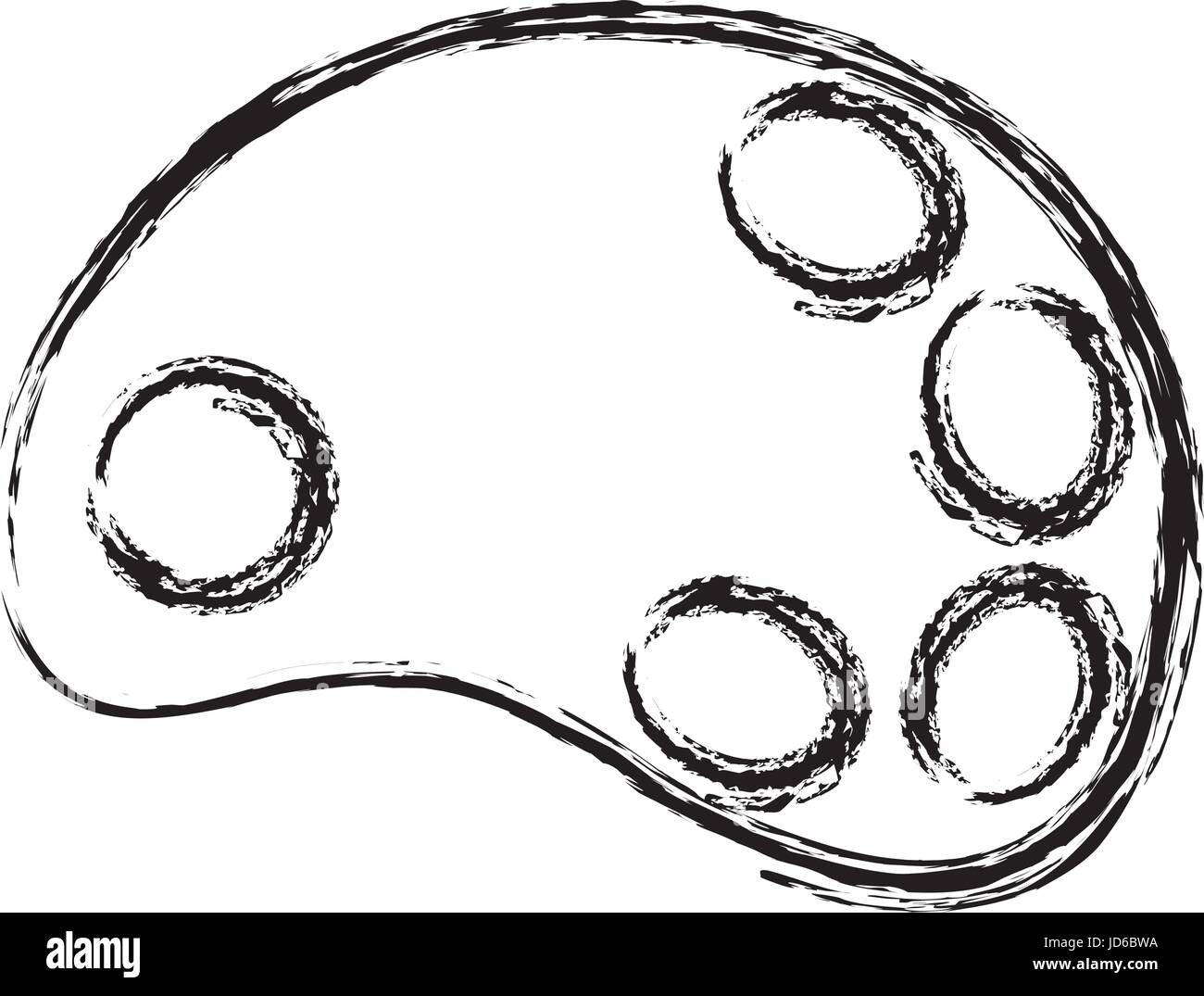 paint palette icon over white background vector illustration Stock