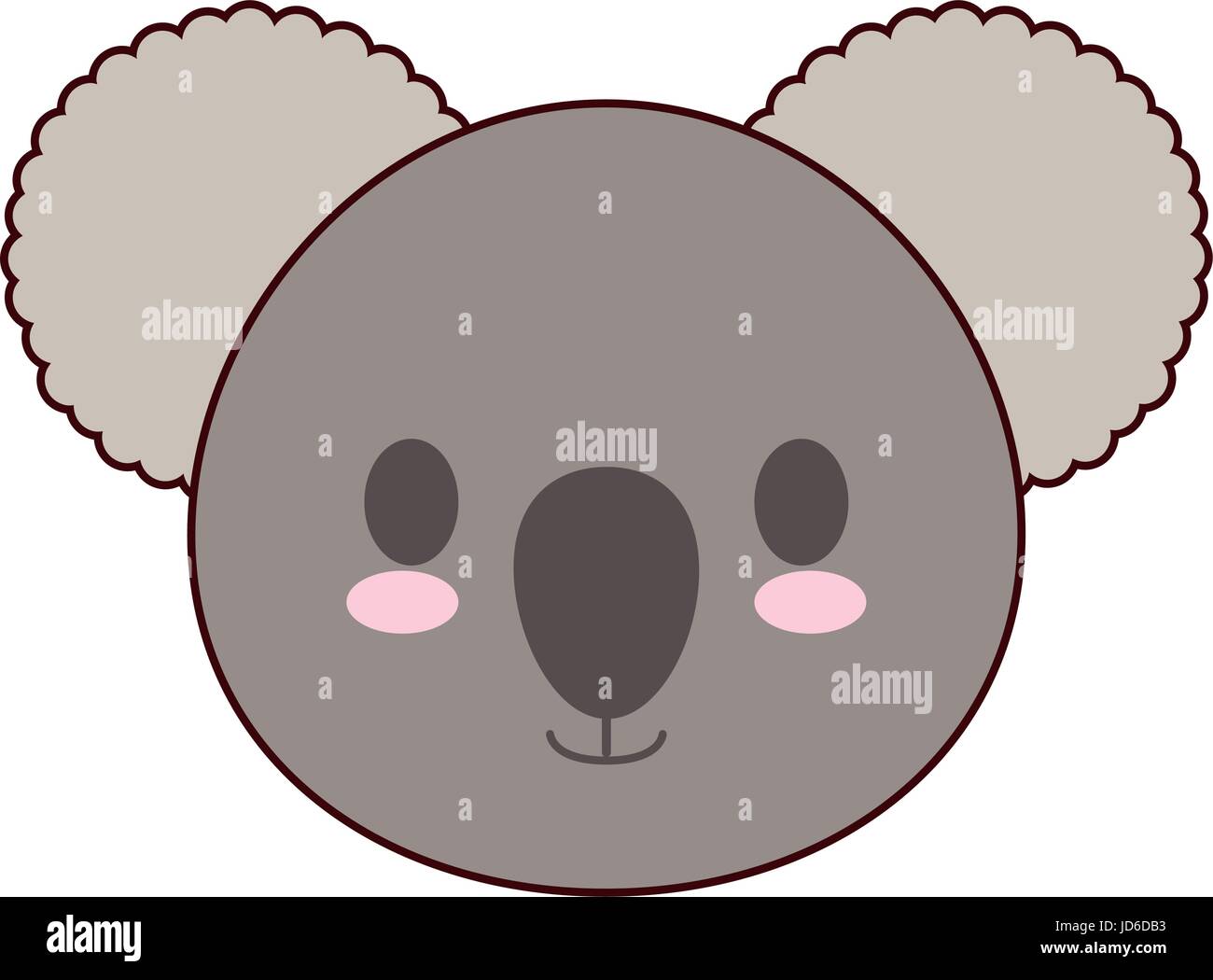 kawaii koala animal icon over white background vector illustration ...