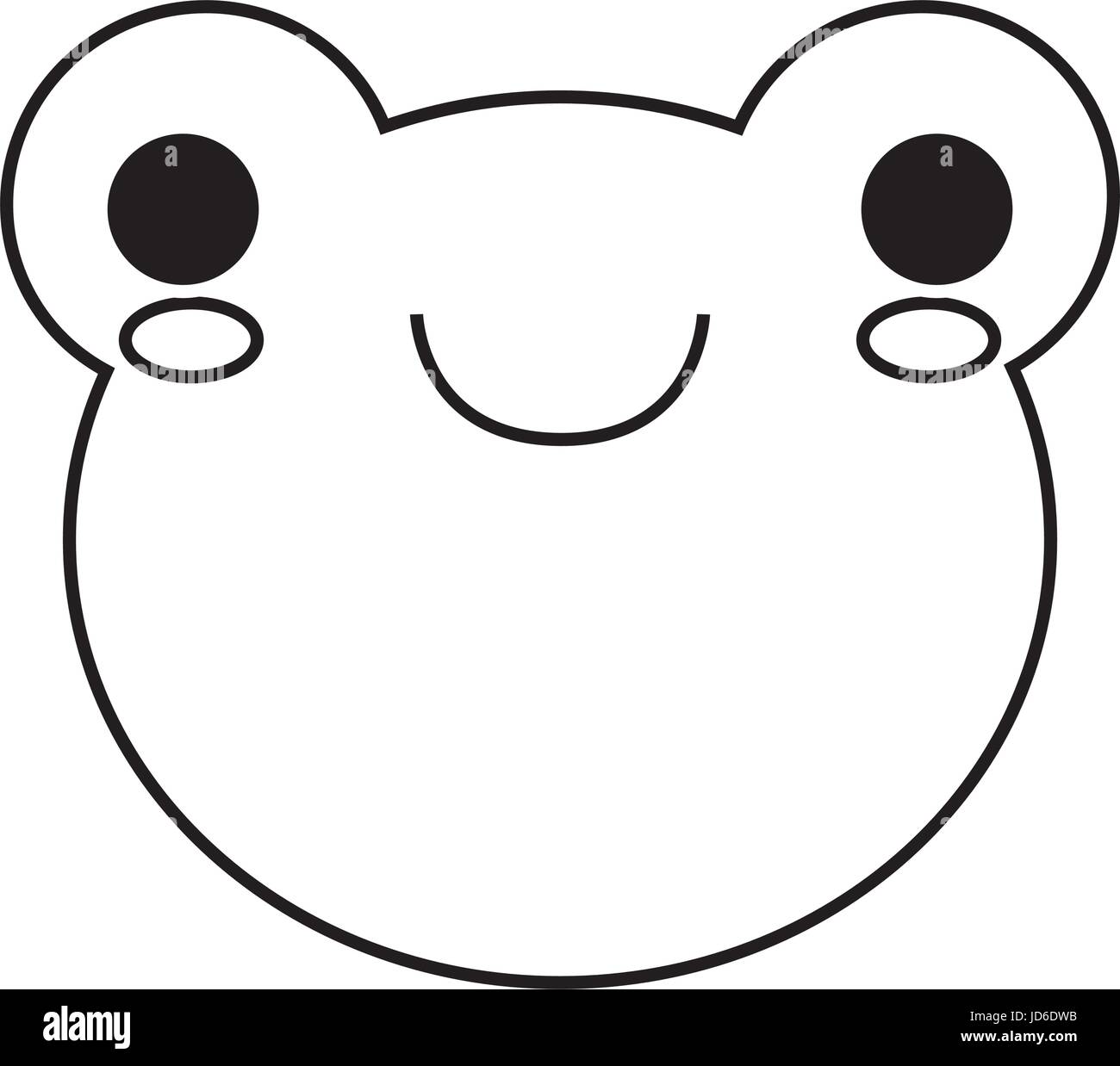 kawaii frog animal icon over white background vector illustration Stock ...