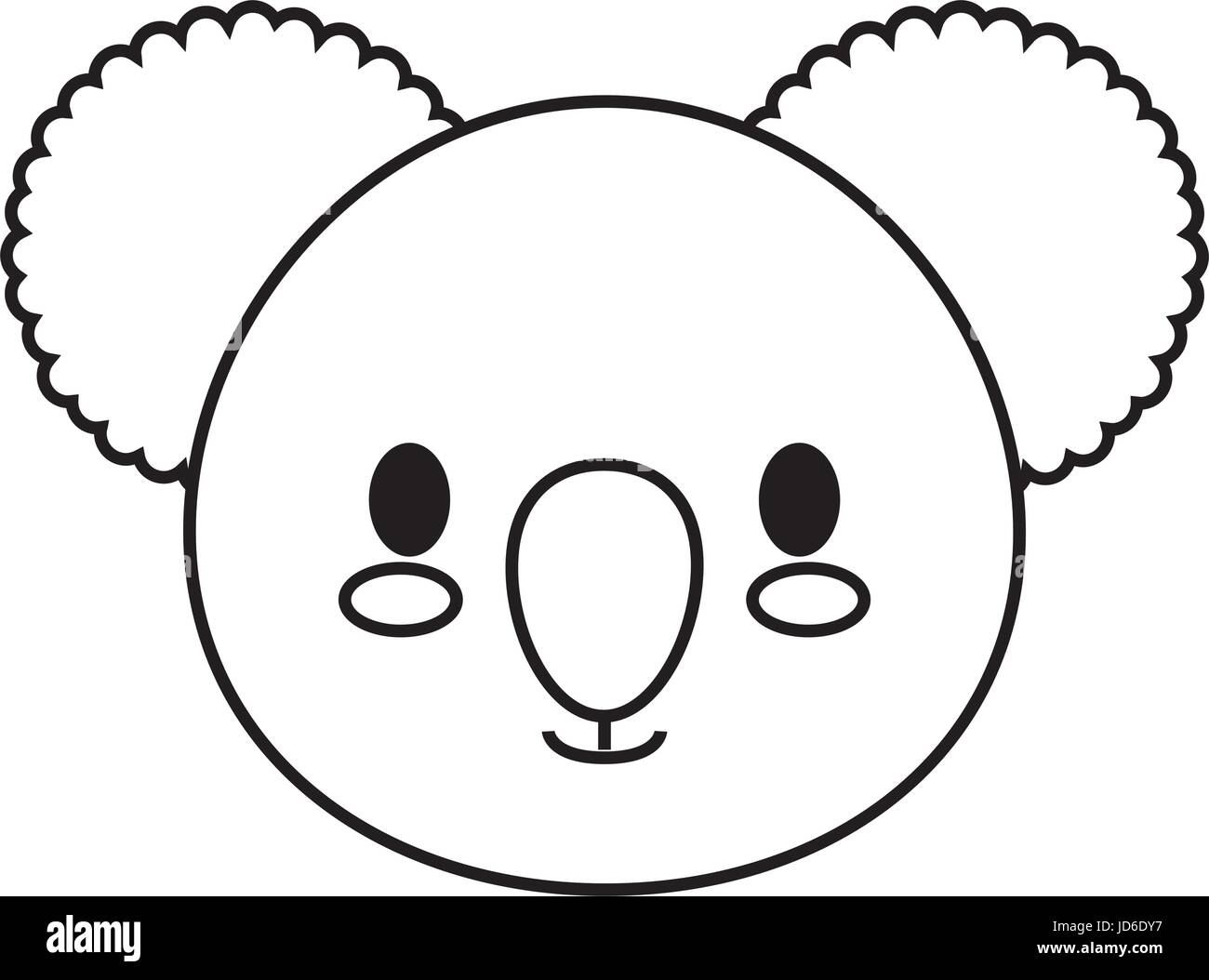 kawaii koala animal icon over white background vector illustration ...