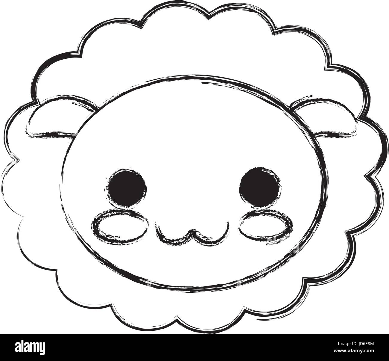 kawaii sheep icon over white background vector illustration Stock ...