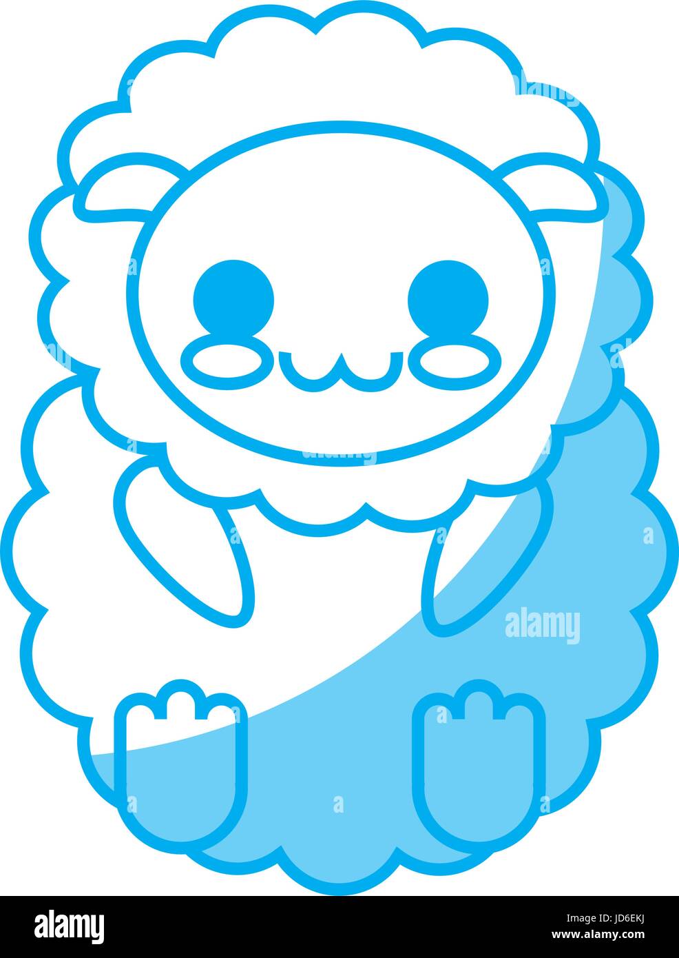 kawaii sheep icon over white background vector illustration Stock ...