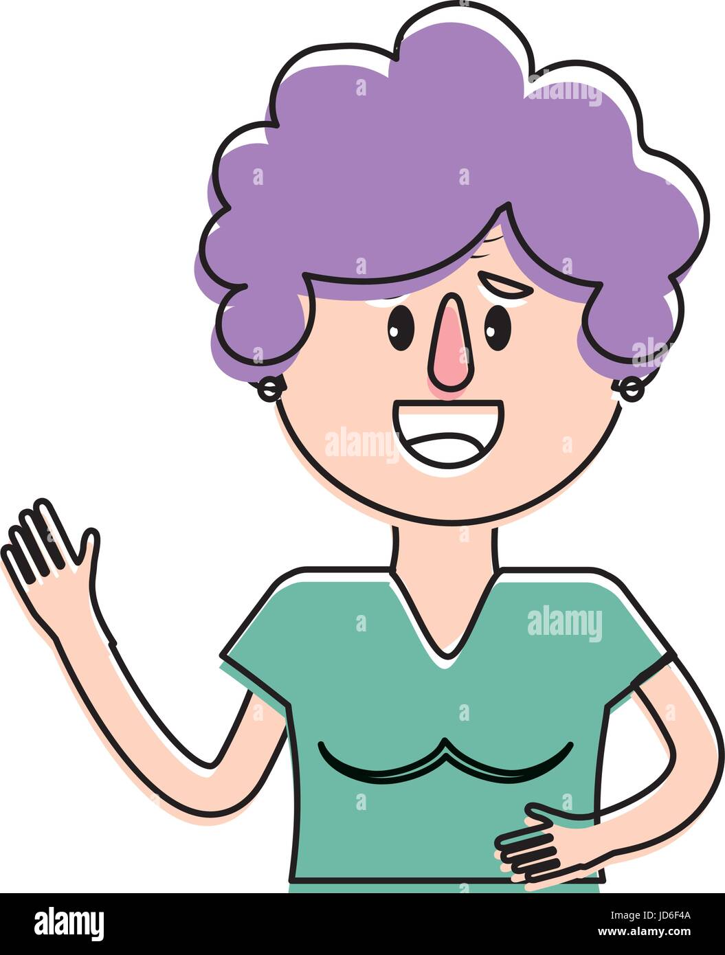 Old Woman With Hairstyle Design Stock Vector Image Art Alamy