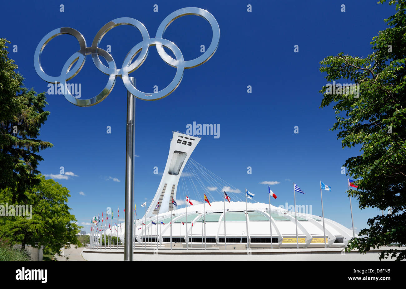 Olympic stadium rings symbol games montreal 1976 summer sport sp hires stock photography and
