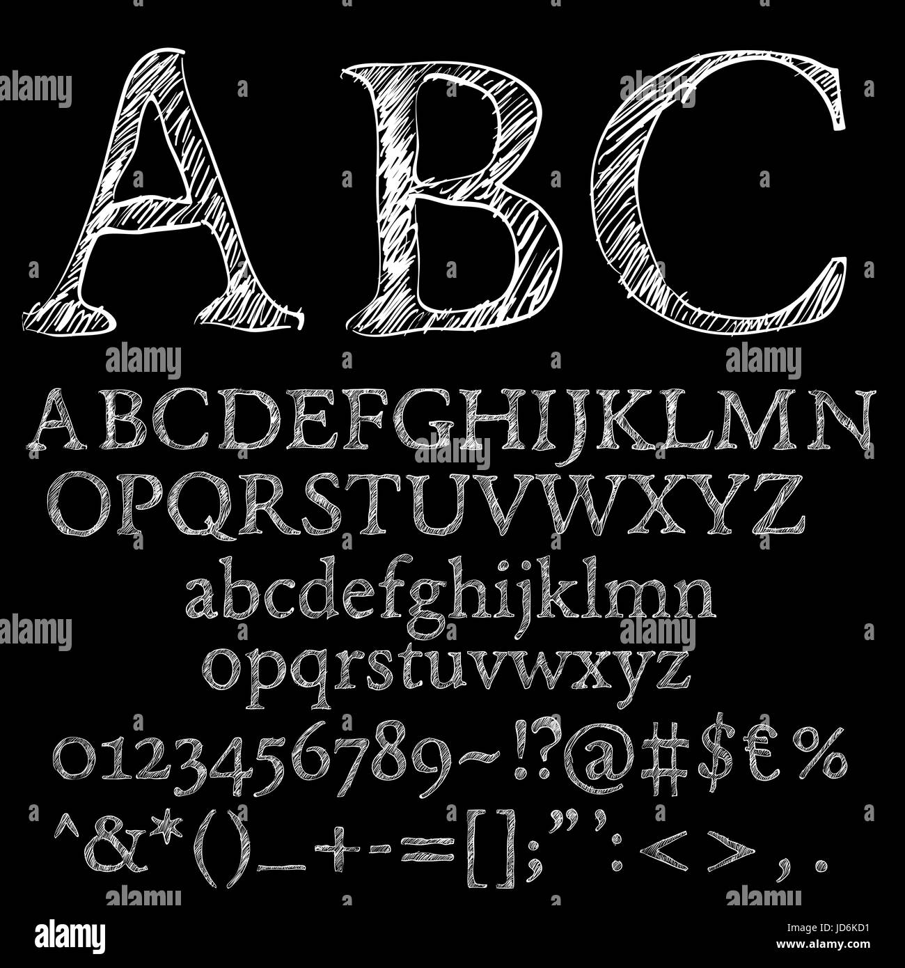 chalk alphabet font