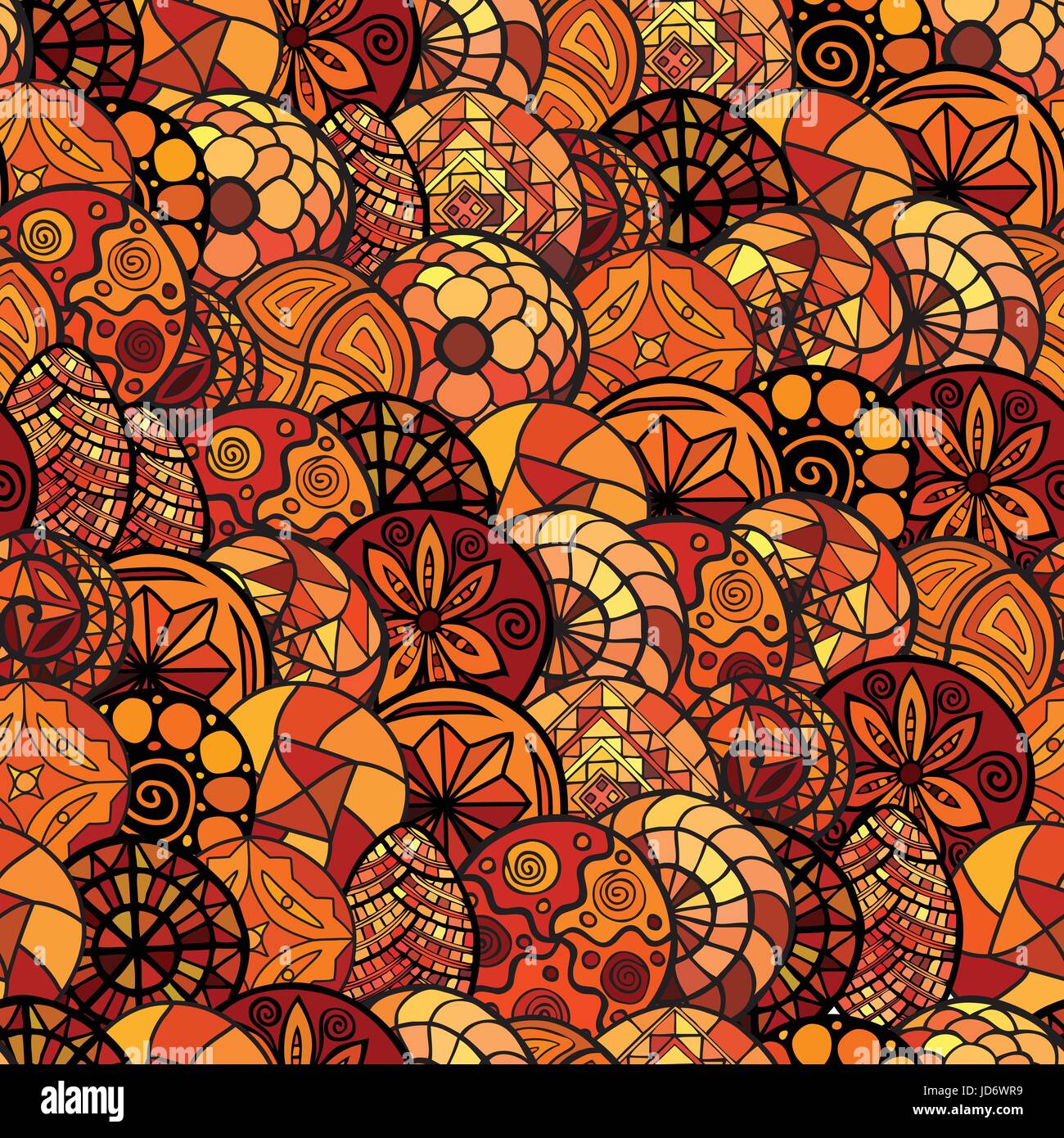 hand drawn vector ethnic seamless pattern Stock Vector Image & Art - Alamy