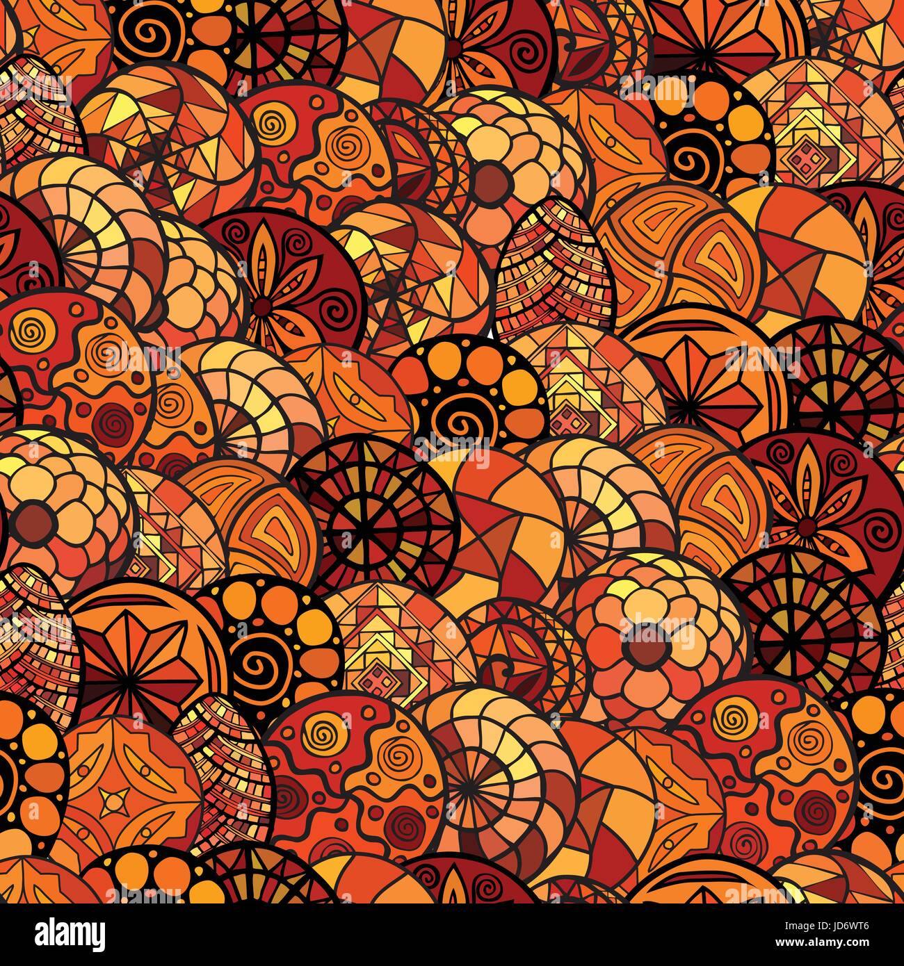 hand drawn vector ethnic seamless pattern Stock Vector Image & Art - Alamy