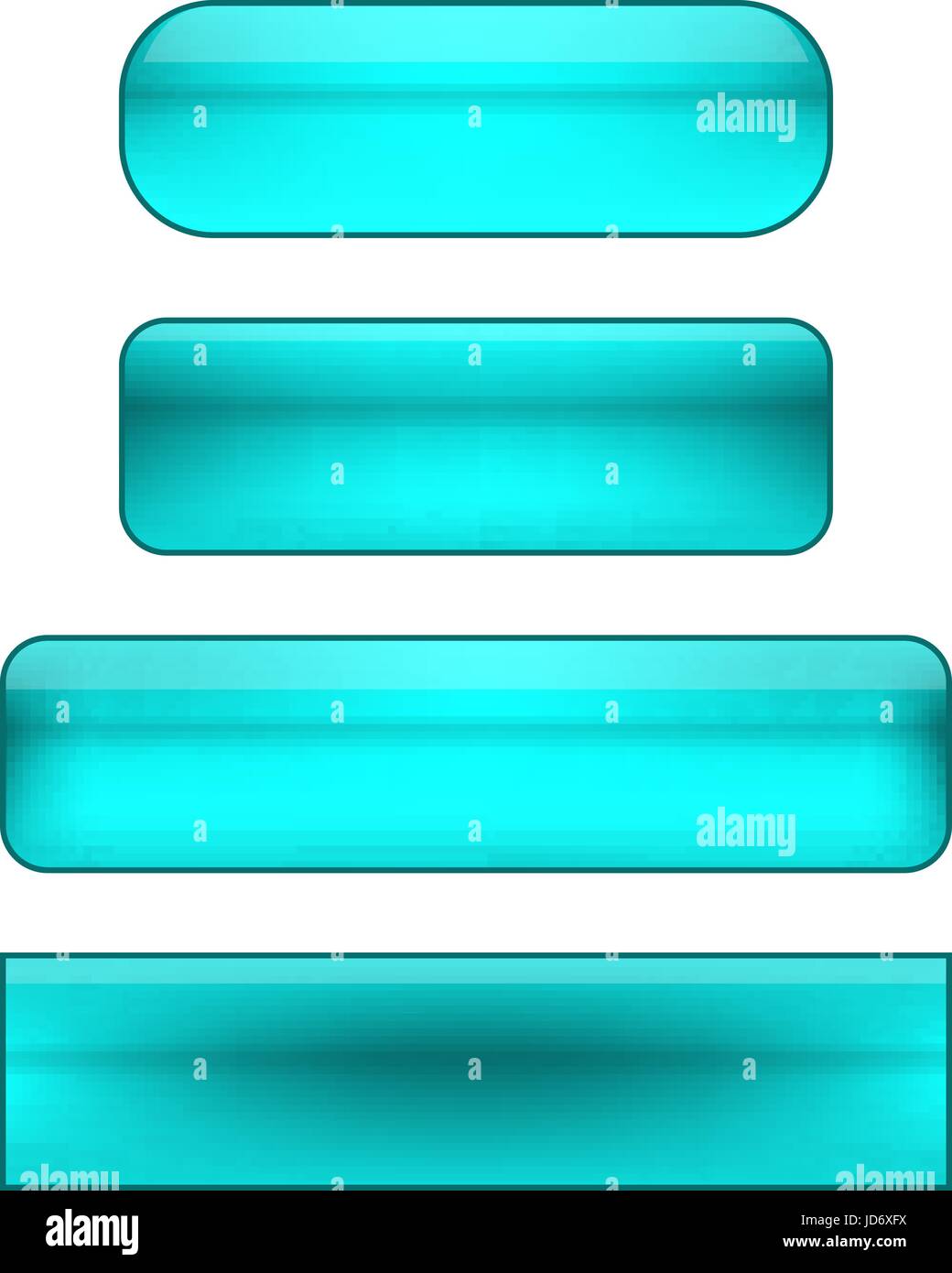 vector isolated blank web buttons set - blue Stock Vector Image & Art ...
