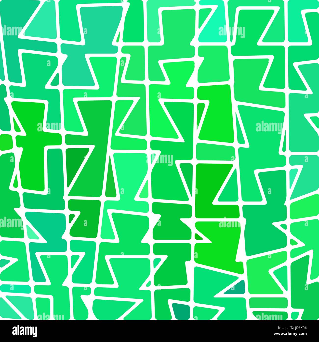 abstract vector stained-glass mosaic background - green and teal Stock ...