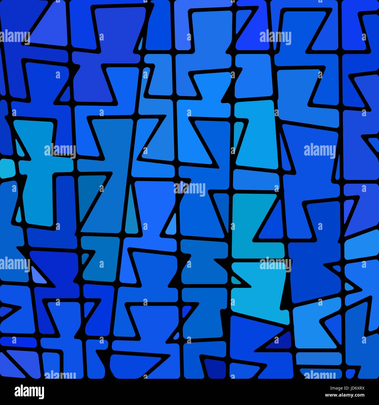 abstract vector stained-glass mosaic background - light and bright blue ...