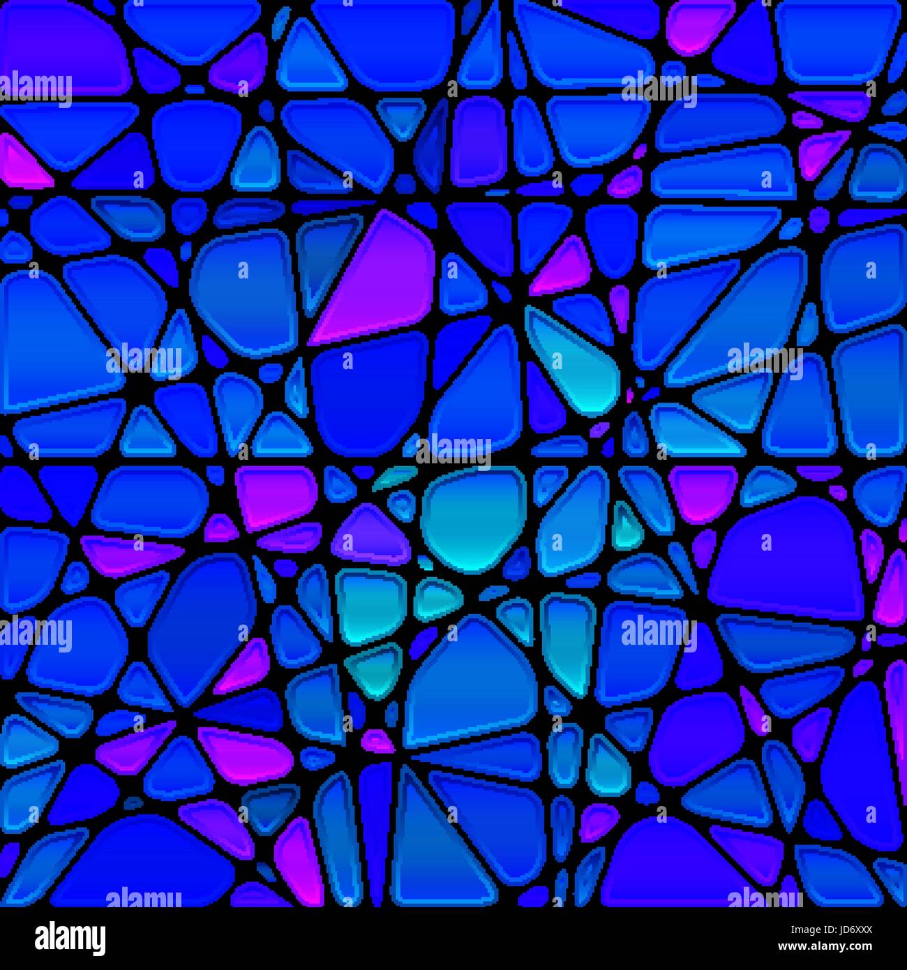 abstract vector stained-glass mosaic background - blue and violet Stock ...