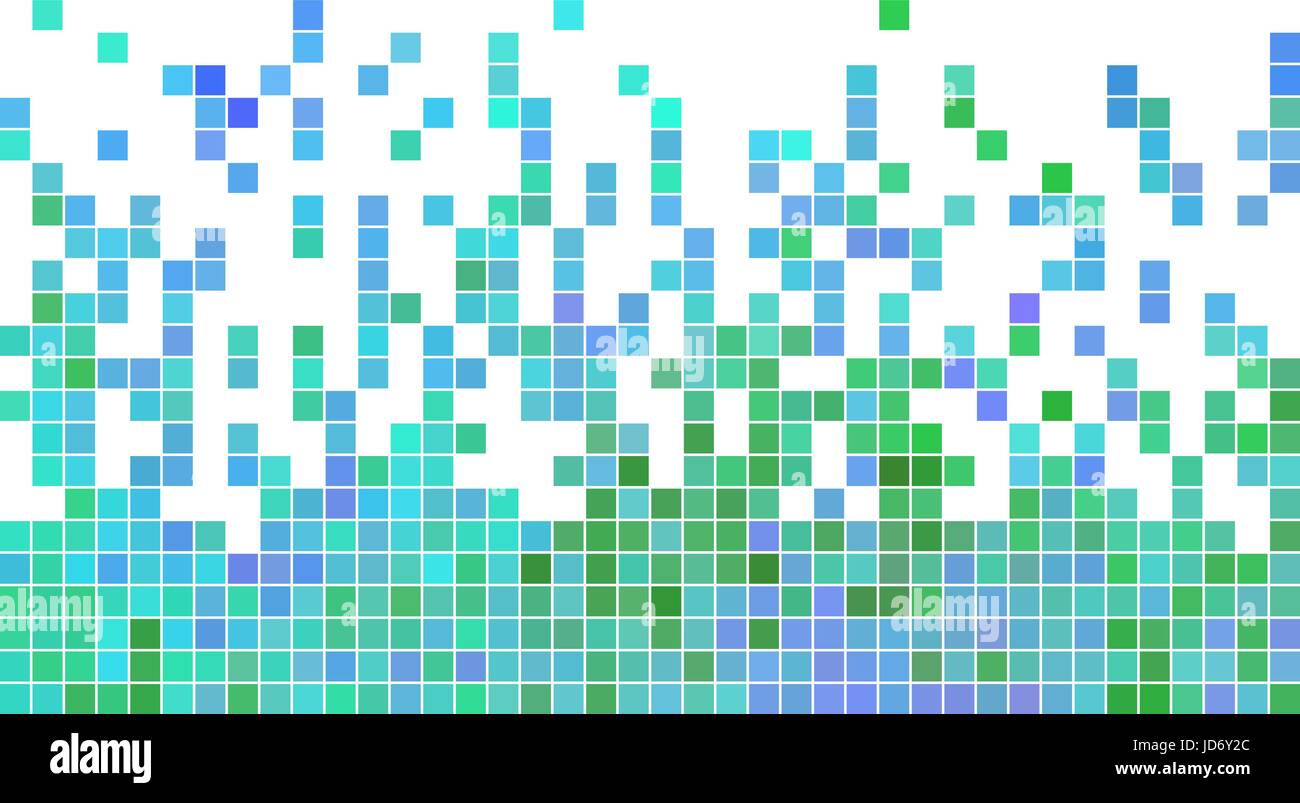 abstract vector square pixel mosaic background - blue Stock Vector ...