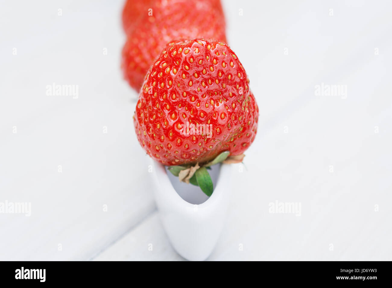 Strawberry With Crown High Resolution Stock Photography And Images Alamy