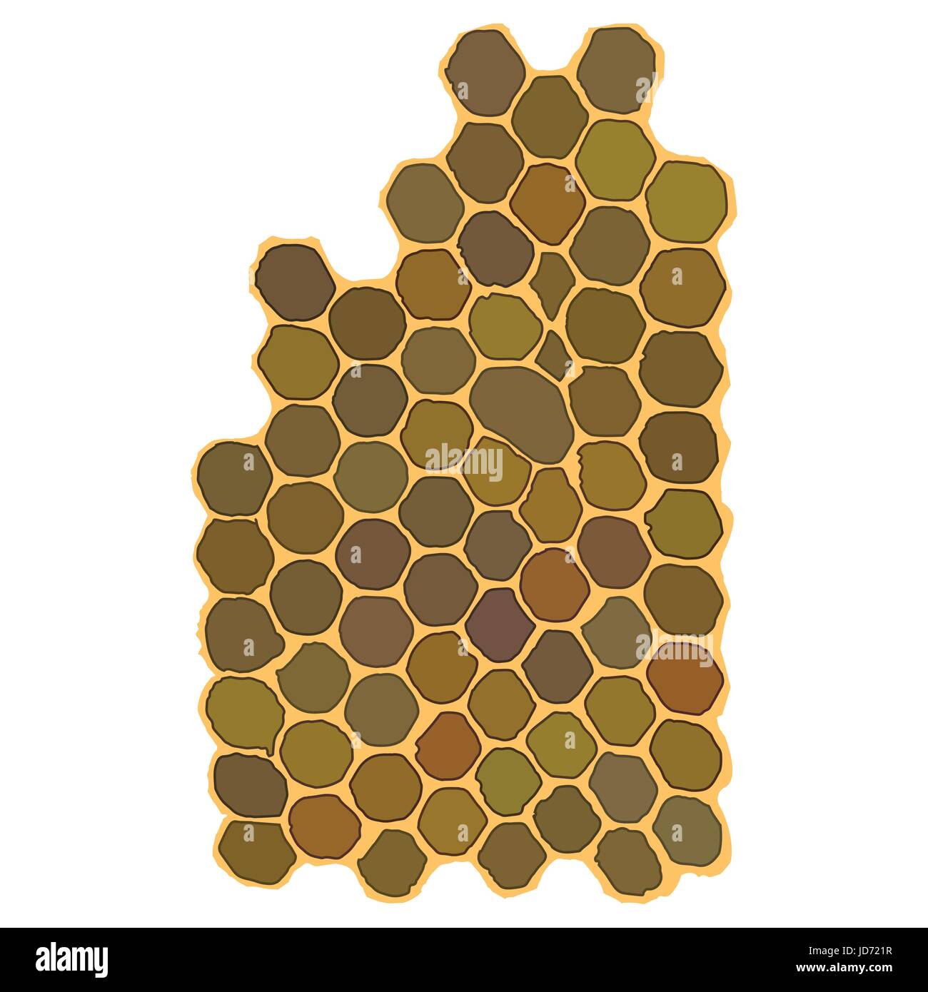 Golden geometric hexagonal pattern Cut Out Stock Images & Pictures - Alamy