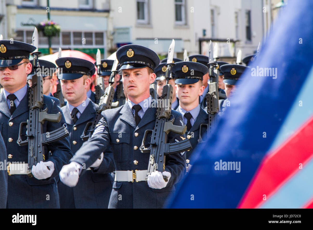 Brampton, UK. 18th June, 2017. RAF Spadeadam received the Freedom of Brampton on Jun 18 2017. Credit: Andrew Cheal/Alamy Live News Stock Photo