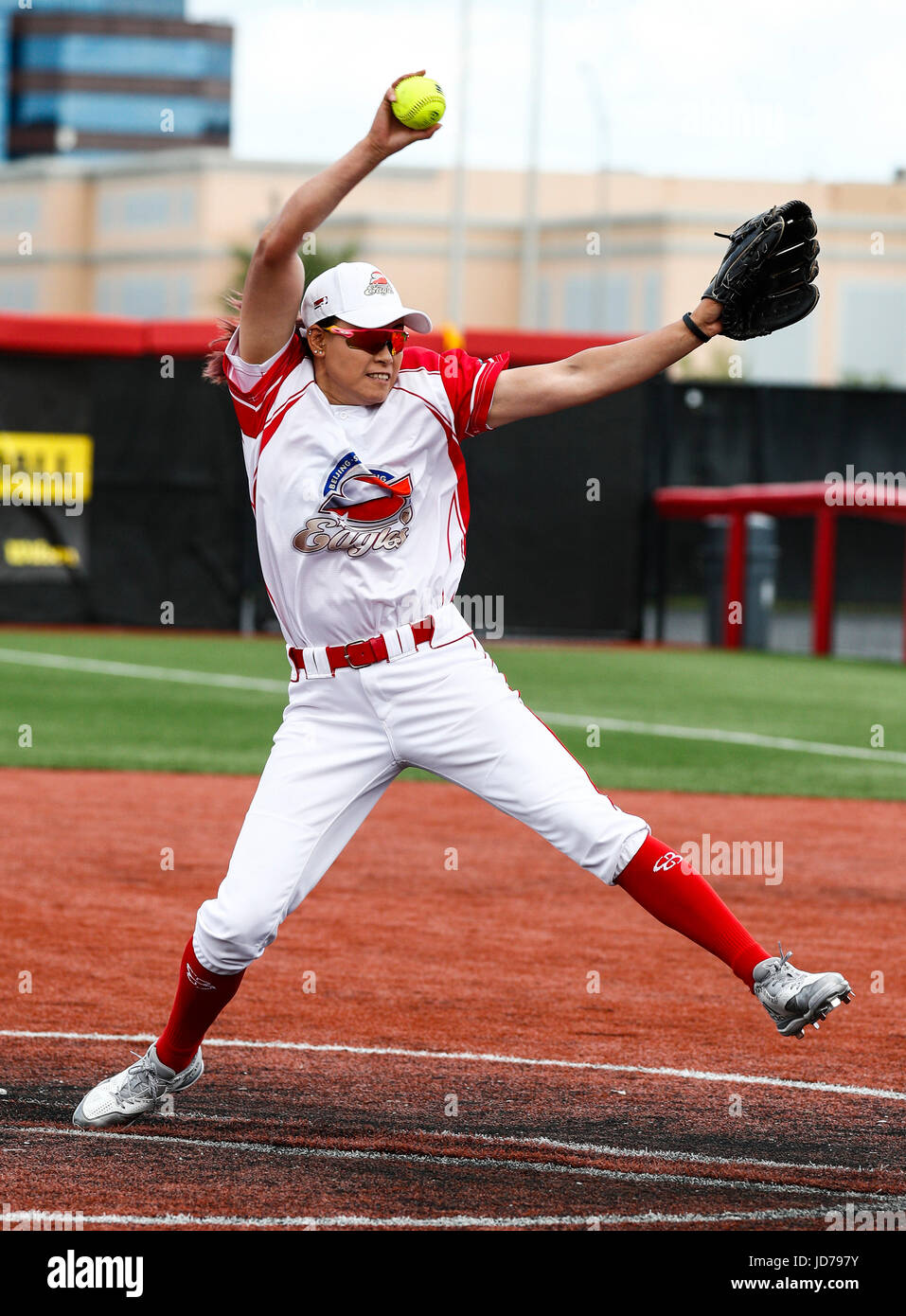 Chicago, USA. 18th June, 2017. Eagles' starting pitcher Wang Lan