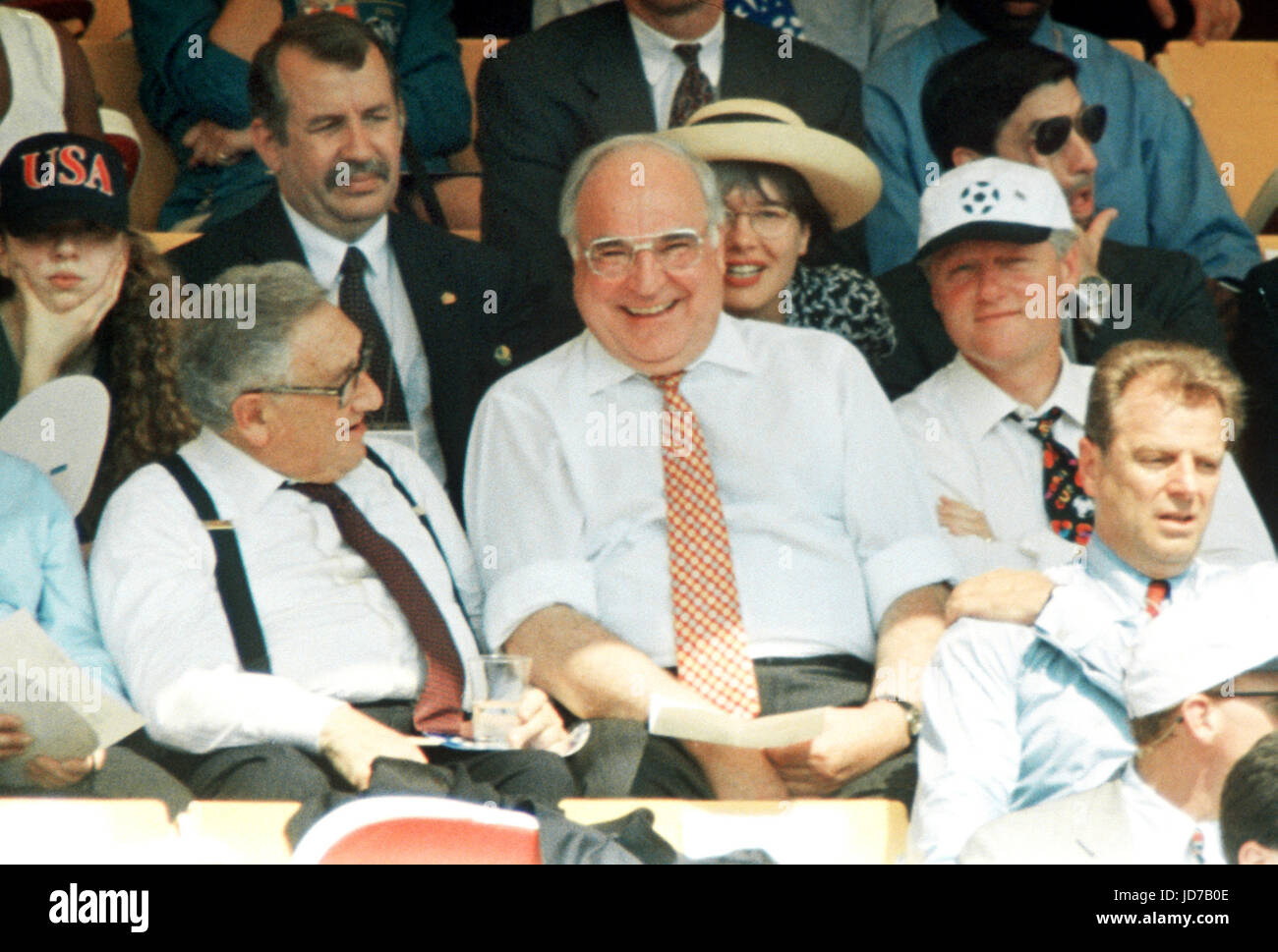 ARCHIVE - Former German chancellor Helmut Kohl watches the Soccer World