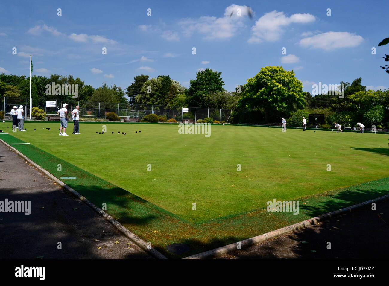 Bournemouth, UK. 19th Jun, 2017. Members of Redhill Park Bowls Club enjoy a game in the sun Bournemouth, UK Credit: Ajit Wick/Alamy Live News Stock Photo