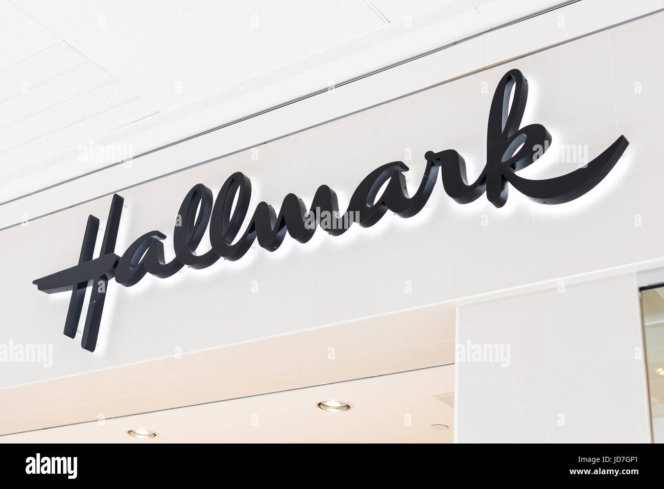 Hallmark Brand Logo On Building Exterior Stock Photo - Alamy