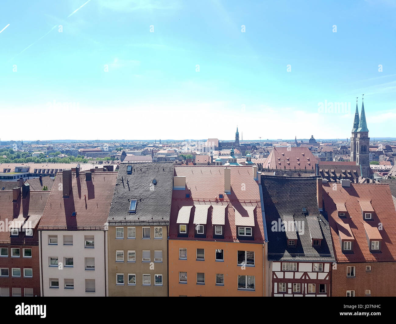 Nuremberg fortress city centre Stock Photo