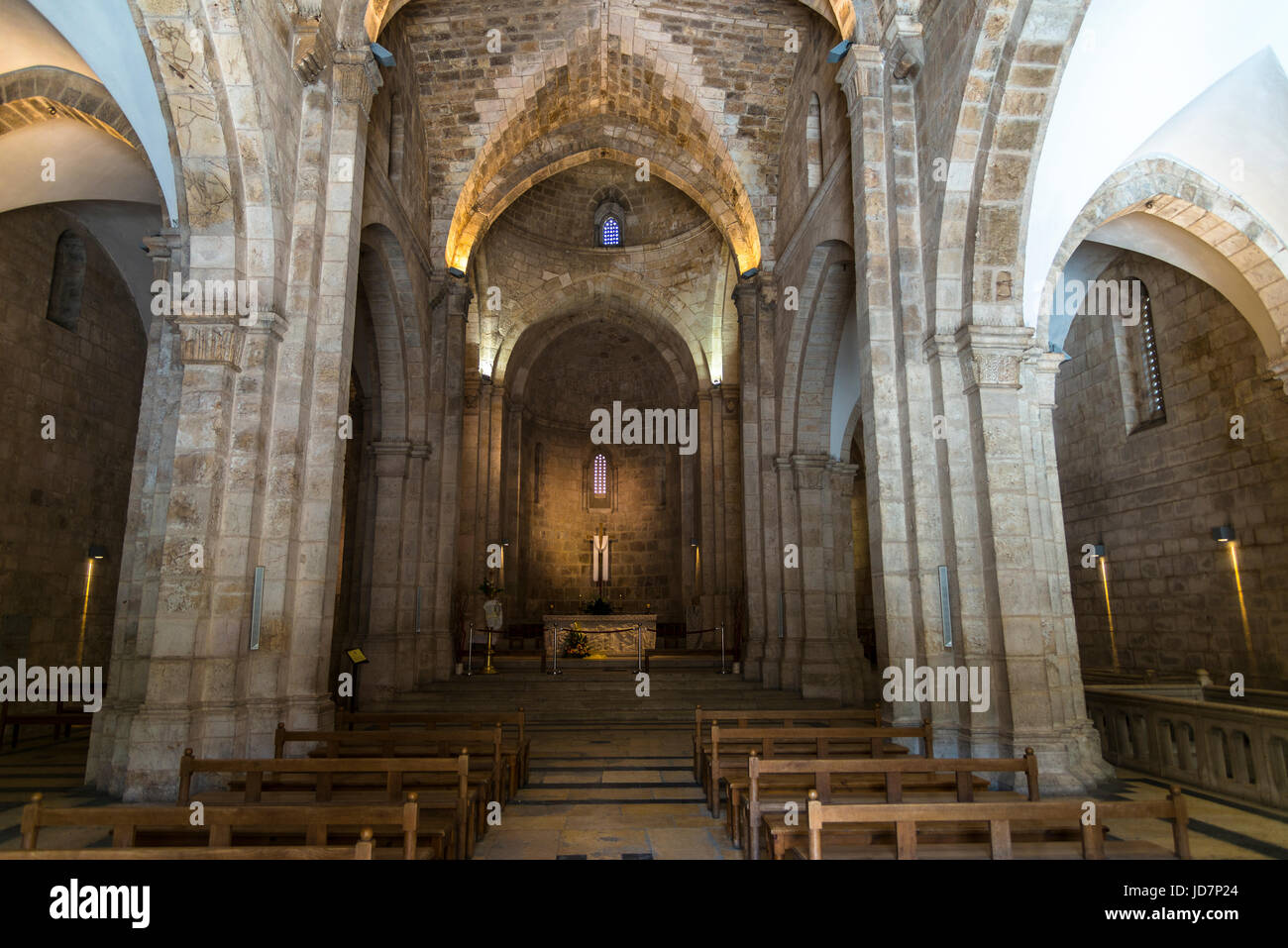 JERUSALEM, ISRAEL - April 18, 2015: Church of Saint Anne Interior in Jerusalem Stock Photo