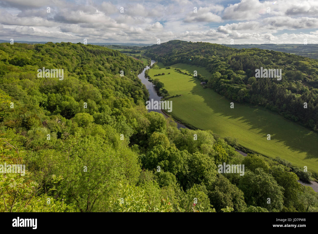 The River Wye from Symonds Yat, Herefordshire, England, Uk Stock Photo