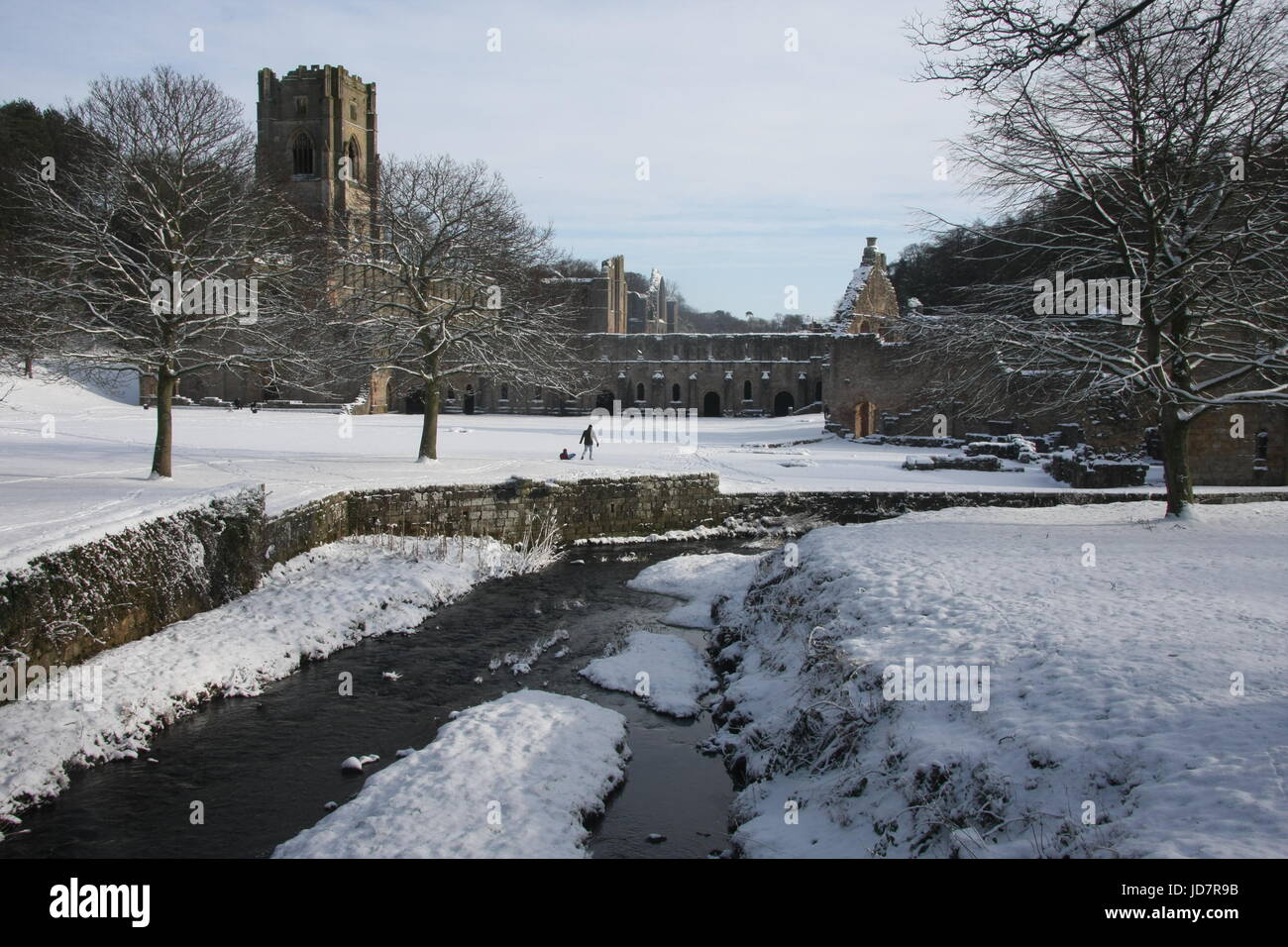 Fountains Abbey Winter High Resolution Stock Photography And Images Alamy