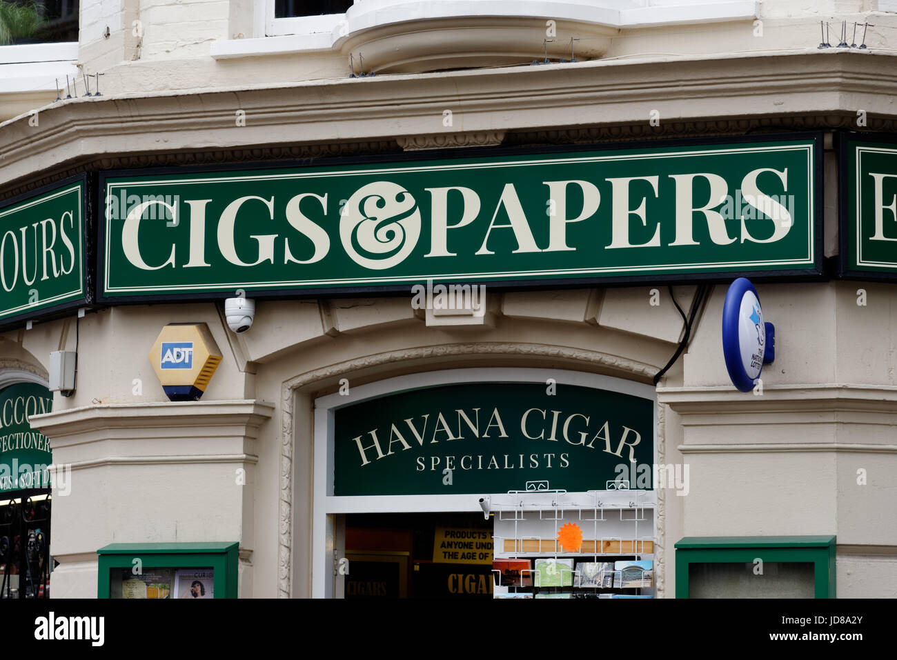 Cigarette ans smoking shop in Norwich, Norfolk, England Stock Photo