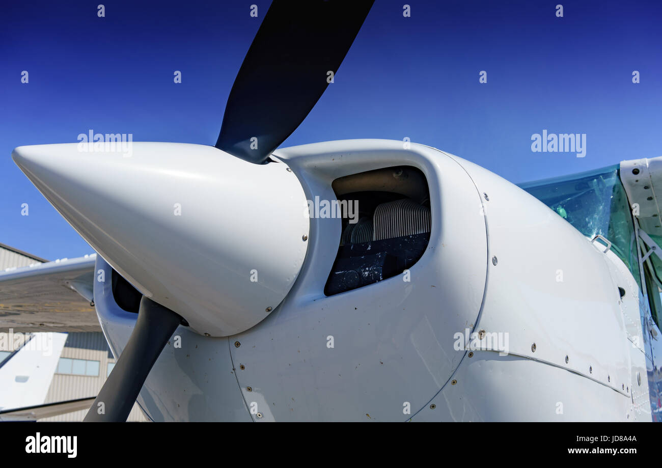 Close up of front edge of float plane on sunny day. aerial picture from ontario canada 2016 Stock Photo