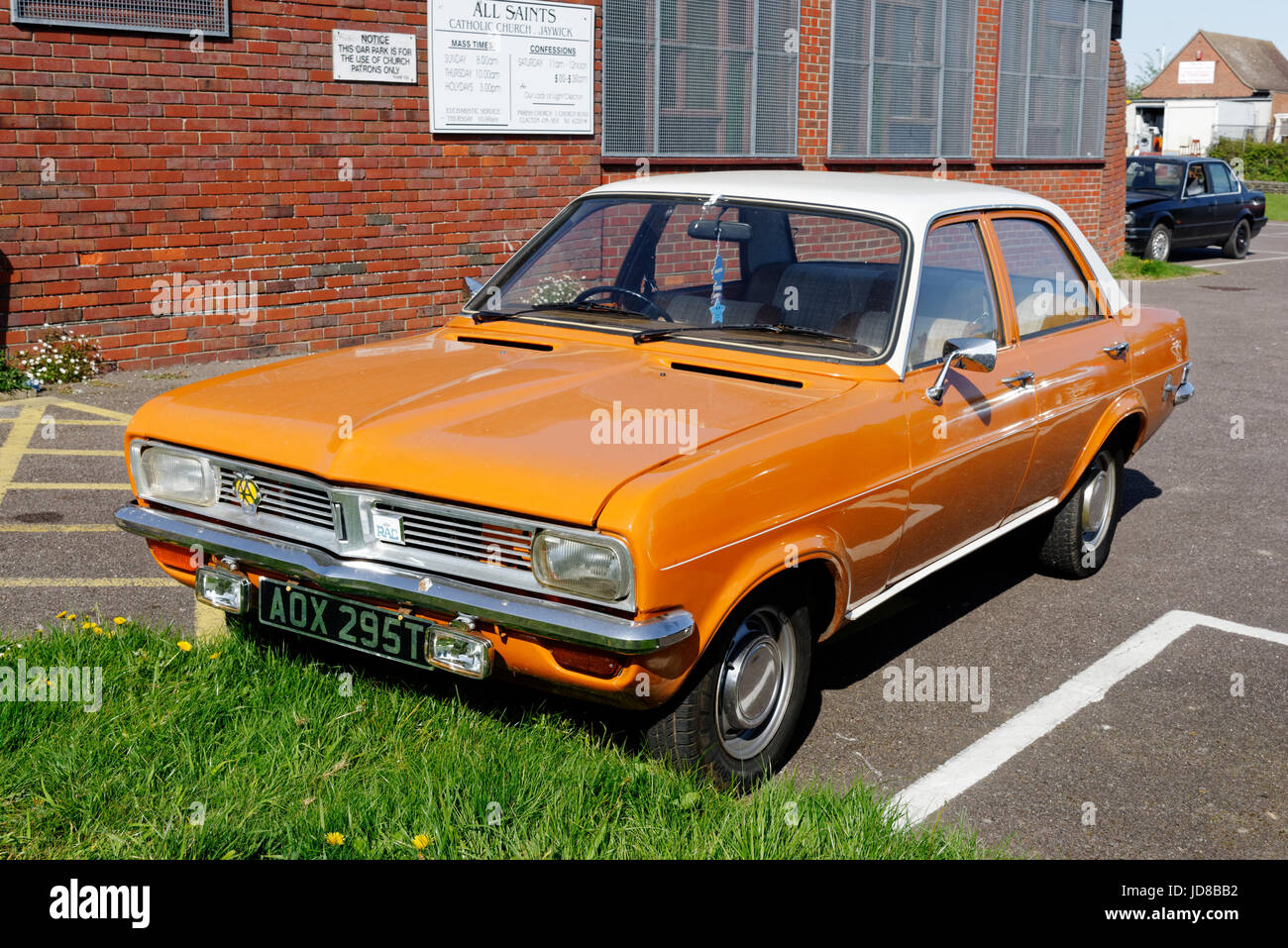 A Vauxhall Viva classic car in a car park Stock Photo