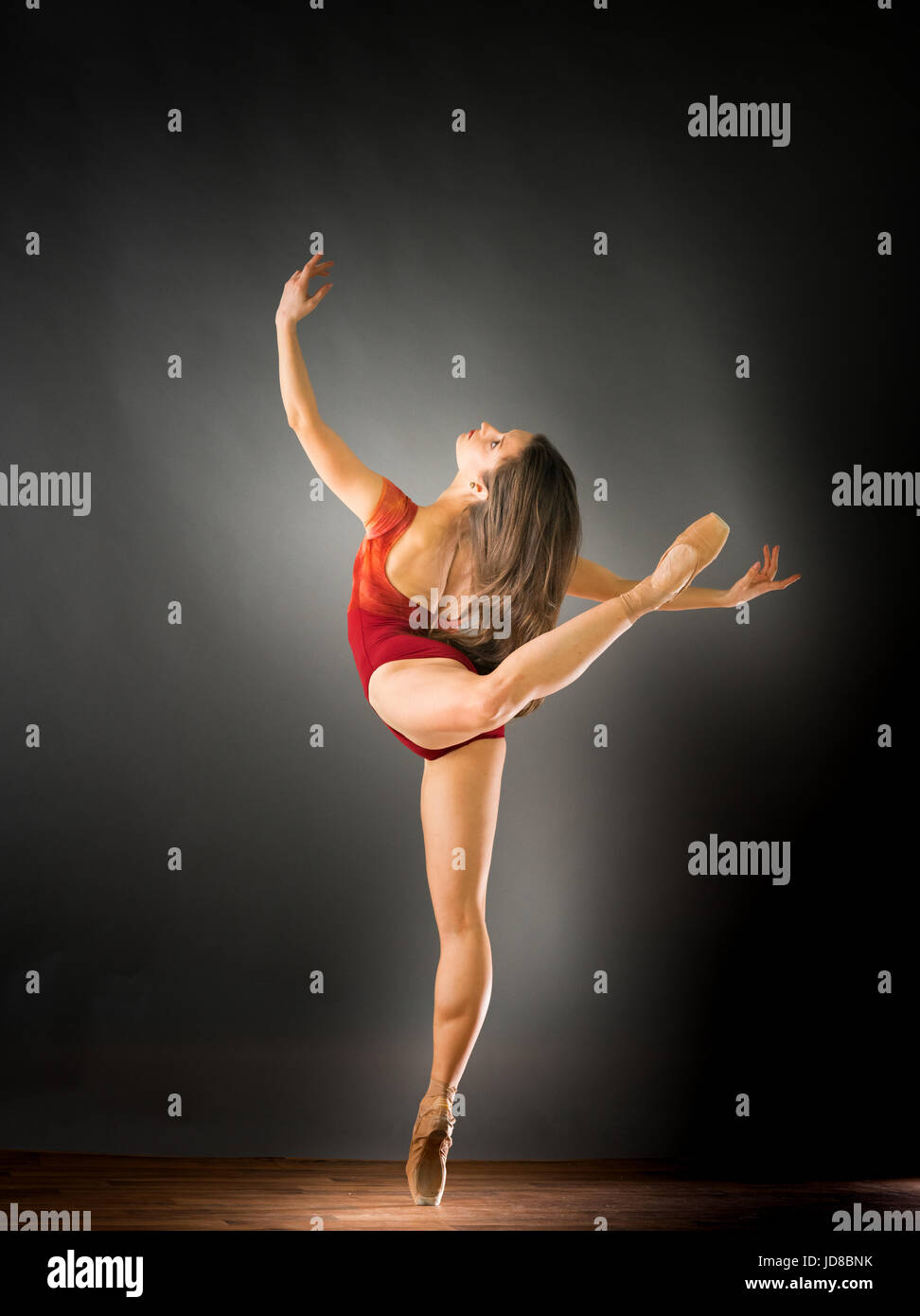 Female ballet dancer on one leg looking up hi-res stock photography and  images - Alamy