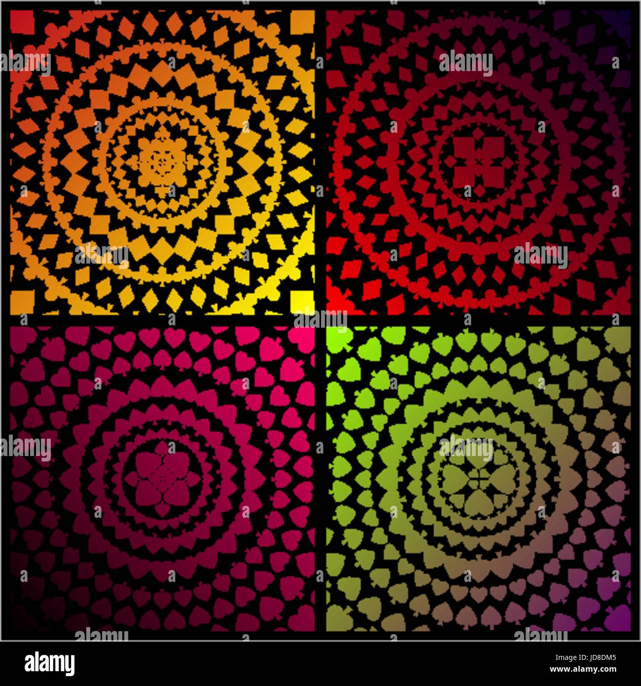 Confusing Card Patterns card symbol pattern Stock Vector Image & Art - Alamy