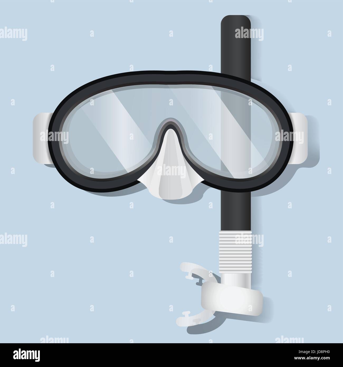 Snorkeling Scuba Mask Diving Equipment Vector Illustration Stock Vector