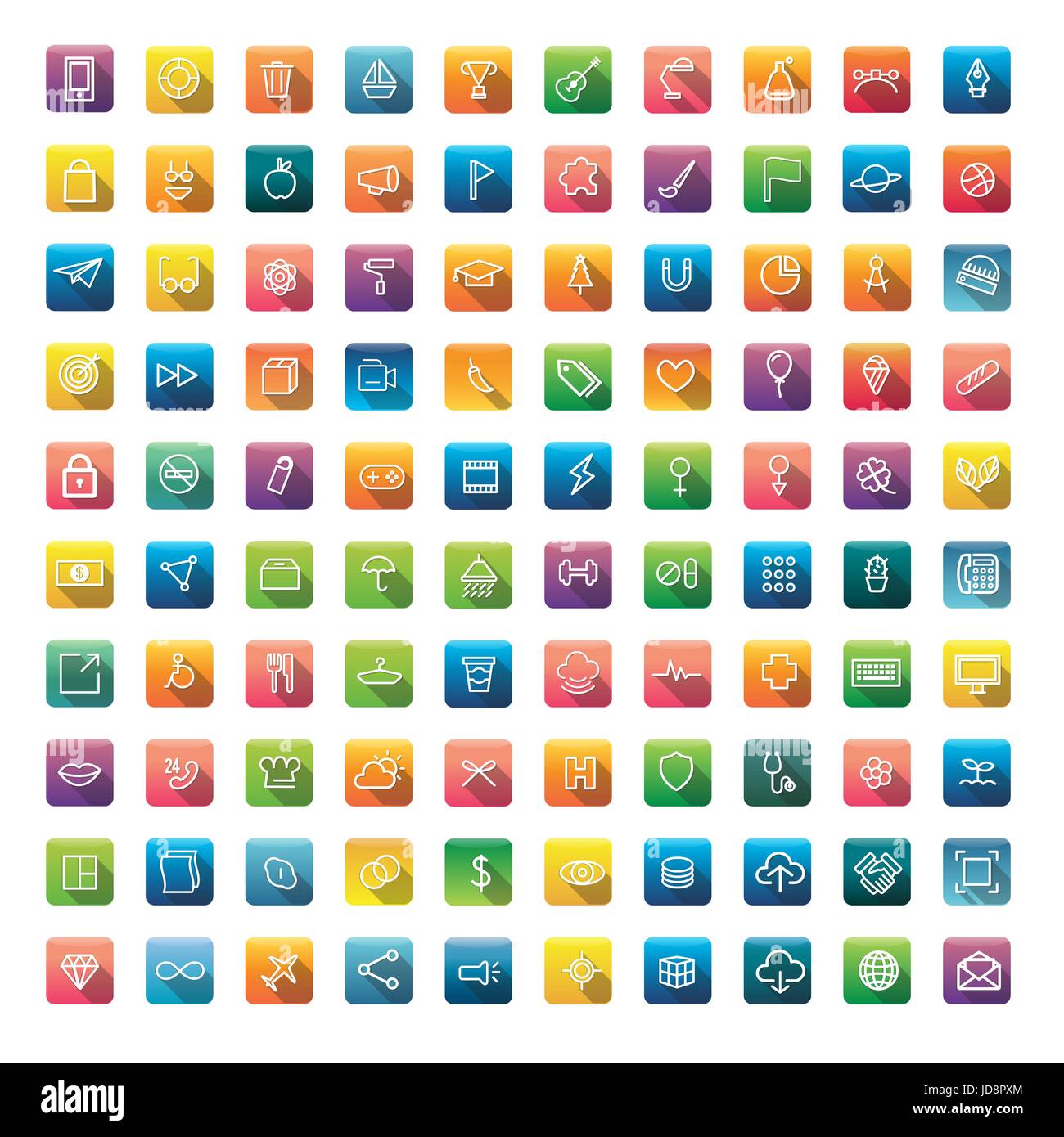 User interface vector icons mixed set collection Stock Vector Image ...